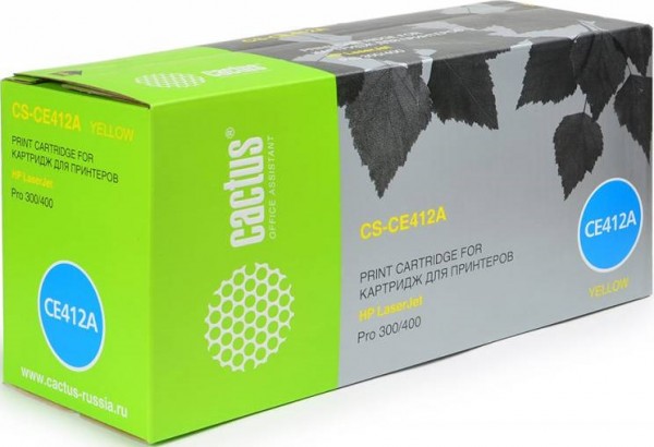Cactus CE412A Картридж (CS-CE412A) для принтеров HPCLJ Pro 300 Color M351/ Pro 400 Color M451/ Pro 300 Color MFP M375/ Pro 400 Color MFP M475, желтый, 2 600 стр.