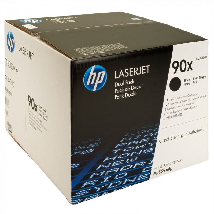 Картридж HP CE390XD (90X) оригинальный для принтера HP LaserJet Enterprise M4555mfp/ Enterprise 600 Printer M602/ M602dn/ M602n/ M602x/ M603/ M603dn/ M603n/ M603xh black, двойная упаковка 2*24 000 страниц