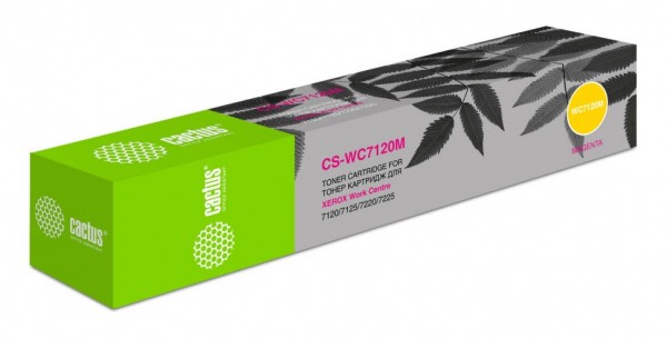 Картридж лазерный Cactus CS-WC7120M 006R01463 пурпурный для Xerox WC 7120/ 7125/ 7220/ 7225 (15000 стр.)