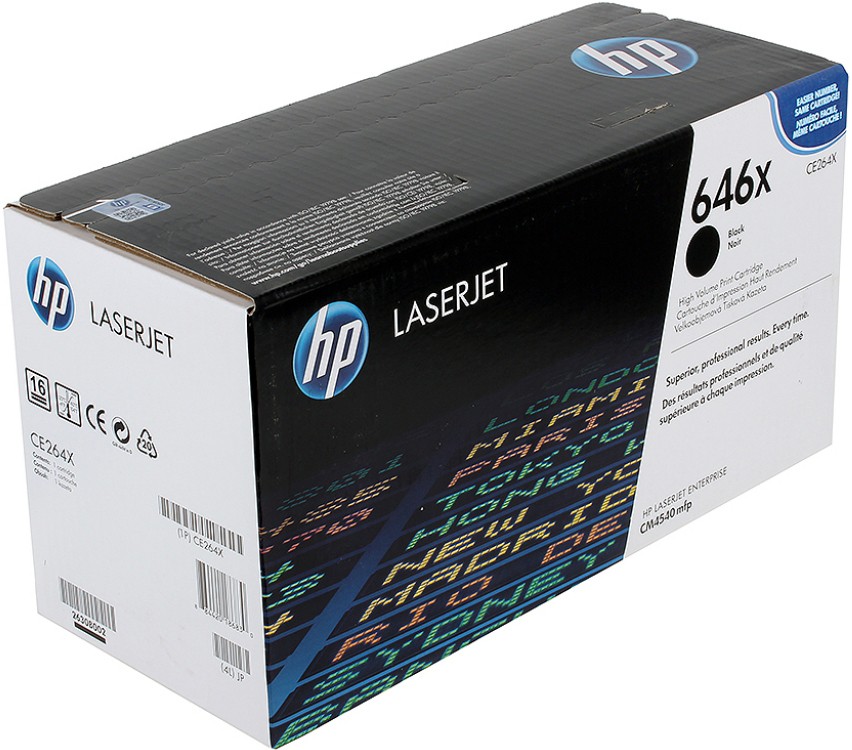 Картридж HP CE264X (646X) оригинальный для принтера HP Color LaserJet CM4540/ CM4540f/ CM4540fskm/ CM4540MFP black, 17000 страниц