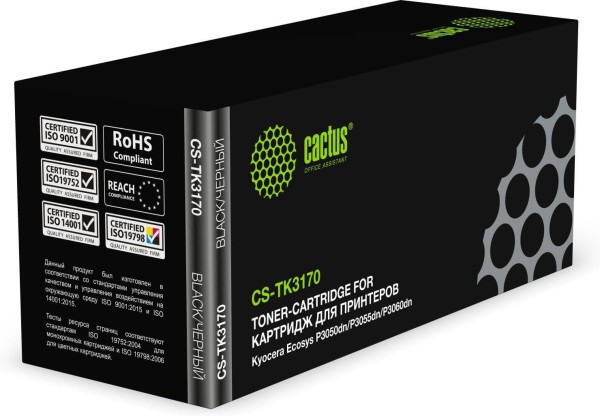 Картридж Cactus TK-3170 (CS-TK3170) для Kyocera ECOSYS P3050dn/ P3055dn/ P3060dn, 15500 стр.