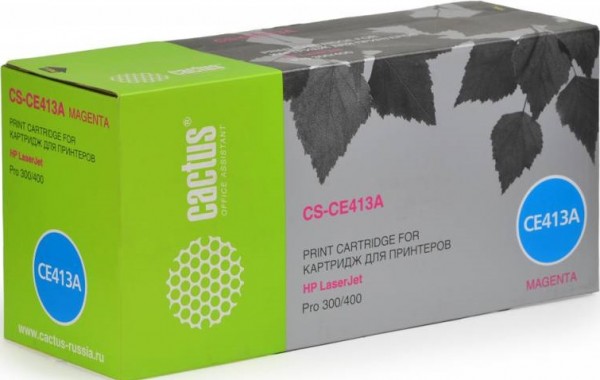 Cactus CE413A Картридж (CS-CE413A) для принтеров HP CLJ Pro 300 Color M351/ Pro 400 Color M451/ Pro 300 Color MFP M375/ Pro 400 Color MFP M475, пурпурный, 2 600 стр.