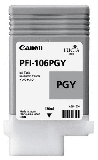 Картридж оригинальный Canon PFI-106PGY 6631B001 для принтера Canon imagePROGRA iPF6400/ 6400S/ 6450, светло-серый, 130 мл