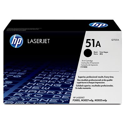 Картридж HP Q7551A (51A) оригинальный для принтера HP LaserJet P3003dn/ P3003x/ P3004/ P3004d/ P3004n/ P3005/ P3005d/ P3005dn/ P3005n/ P3005x/ M3027/ M3027x/ M3035/ M3035xs black, 6500 страниц