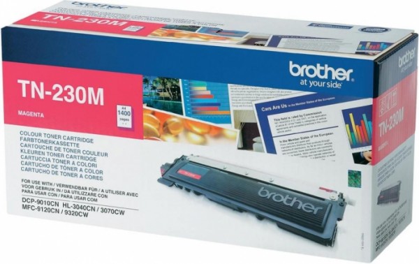 Картридж Brother TN-230M (TN230M) оригинальный для Brother HL-3040/ HL-3070/ DCP-9010CN/ MFC-9120CN/ MFC-9125/ MFC-9130/ MFC-9320 magenta (1 400 стр.)