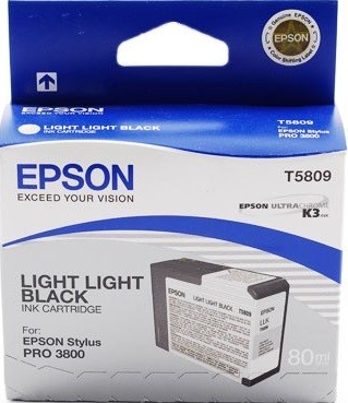C13T580900 Картридж Epson для Stylus Pro 3800 светло-серый (Light Light Black) 80 мл.