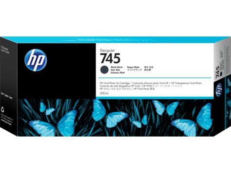 Картридж оригинальный HP 745 (F9K05A) для Designjet, матовый черный, 300 мл