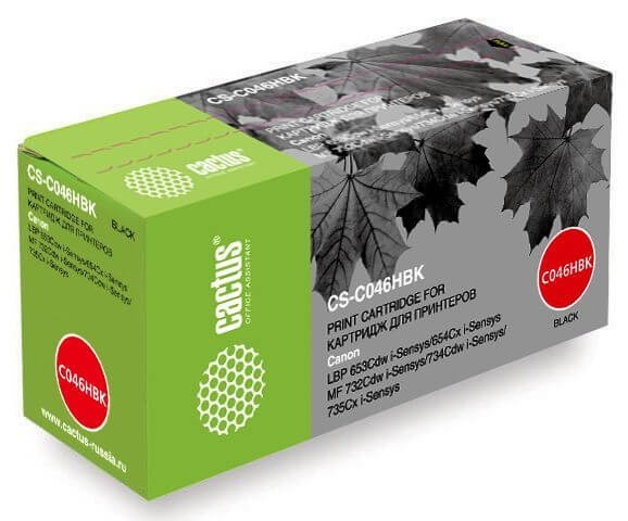 Картридж Cactus C046HBk (CS-C046HBk) для принтеров Canon LBP 653Cdw/ 654Cx/ MF732Cdw/ 734Cdw/ 735Cx черный 6300 страниц