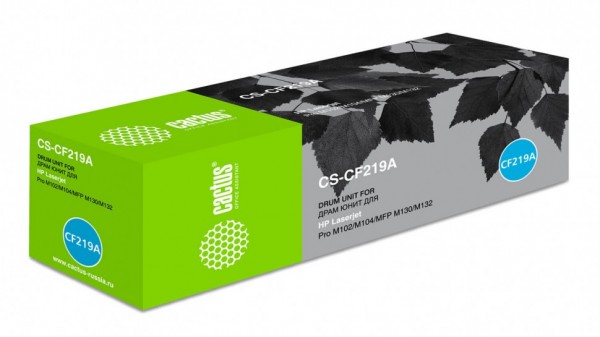 Блок фотобарабана Cactus CF219A (CS-CF219A) для принтеров HP M104a Pro/ M104w Pro/ M132a Pro/ M132fn Pro черный 12000 страниц