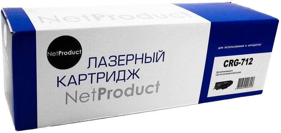 Картридж NetProduct Cartridge 712 (N-CRG-712) для Canon LBP3010/ 3100, чёрный, 1500 стр.