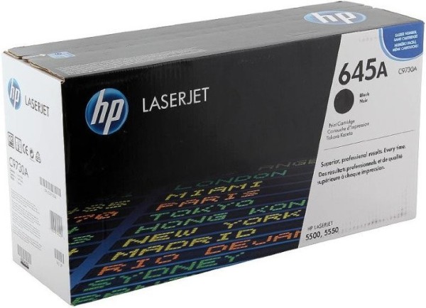 Картридж HP C9730A (645A) оригинальный для принтера HP Color LaserJet 5500/ 5500n/ 5500dn/ 5500dtn/ 5500hdn/ 5550n/ 5550dn/ 5550dtn/ 5550hdn/ 5550dsn black, 13000 страниц