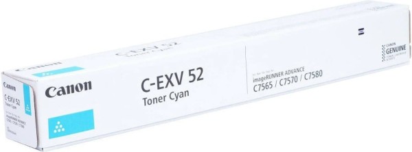Картридж Canon C-EXV52C 0999C002 оригинальный для Canon imageRUNNER ADVANCE C7565/ C7570/ C7580, голубой, 66500 стр.