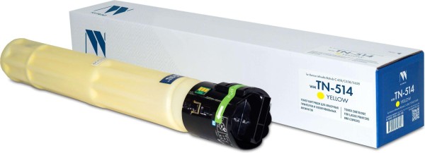 Картридж NV Print TN-514Y (NV-TN-514Y) для принтеров Konica Minolta bizhub C458/ C558/ C658, жёлтый, 26000 стр.