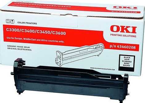 Фотобарабан OKI (43460208) оригинальный для принтера OKI C3300/ C3400/ C3450/ C3600, чёрный, 15000 стр.