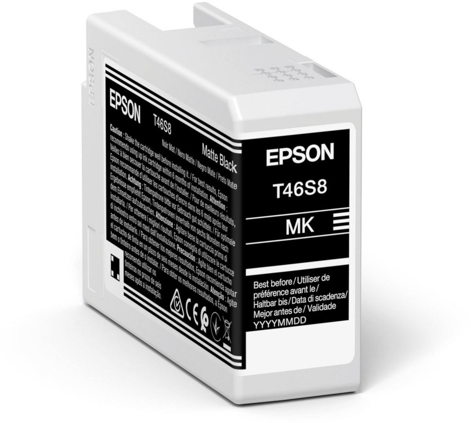 Картридж Epson C13T46S800 (T46S8) Matte Black оригинальный для Epson SureColor SC-P700, матовый-чёрный, 25 мл.