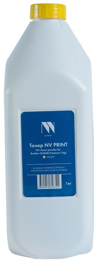 Тонер NV Print для принтеров Brother HL3040/ 3070, DCP-9010/ MFC-9120, Yellow, Premium, 1кг