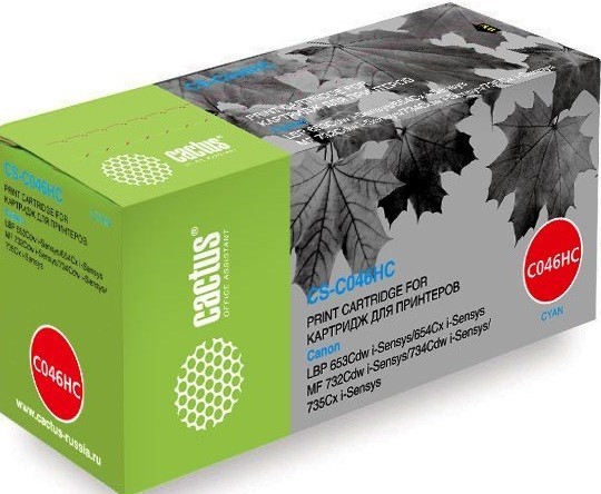 Картридж Cactus C046HC (CS-C046HC) для принтеров Canon LBP 653Cdw/ 654Cx/ MF732Cdw/ 734Cdw/ 735Cx голубой 5000 страниц