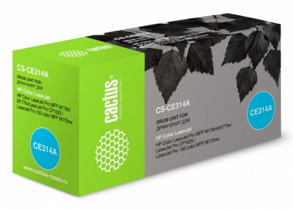 Блок фотобарабана Cactus CS-CE314A для HP CLJ CP1012 Pro/CP1025 Pro/CP1025nw Pro/CP1025 Pro Plus HP ч/б:14000стр.