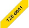 Картридж Brother TZE-S641 (TZeS641) оригинальный для Brother P-Touch, сверхклейкая лента 18мм*8м, чёрный на жёлтом