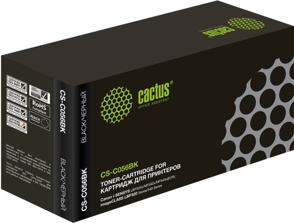 Картридж Cactus 056 (CS-C056BK) для Canon i-Sensys LBP325x/ MF542x/ MF543x, 10000 стр.