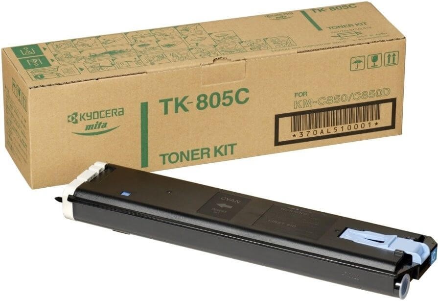Картридж Kyocera TK-805C (370AL510) оригинальный для принтера Kyocera KM-C850/ C850D, cyan, 10000 страниц