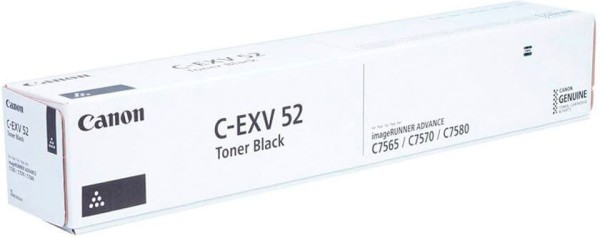 Картридж Canon C-EXV52Bk 0998C002 оригинальный для Canon imageRUNNER ADVANCE C7565/ C7570/ C7580, чёрный, 82500 стр.