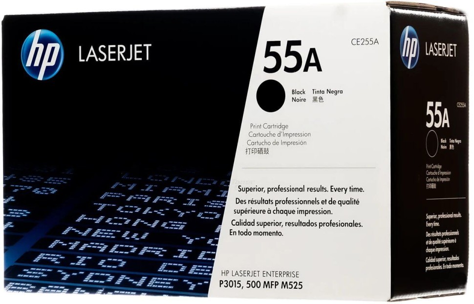 Картридж HP CE255A (55A) оригинальный для HP LaserJet P3010/ P3011/ P3015d/ P3015dn/ P3015n/ P3015x, чёрный, 6000 страниц