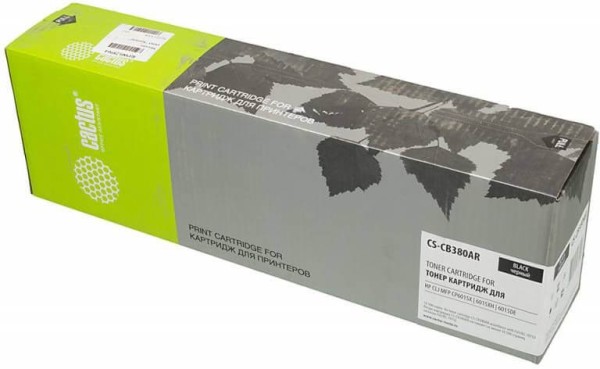 Картридж Cactus CB380A (CS-CB380AR) для принтеров HP Color LaserJet CP6015X/ 6015XH/ 6015DE черный 16500 страниц