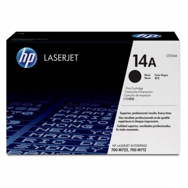 Картридж HP CF214A (14A) оригинальный для принтера HP LaserJet Enterprise 700 M712n/ M712dn/ M712xh/ M725dn/ M725f/ M725z/ M725z+ black, 10000 страниц