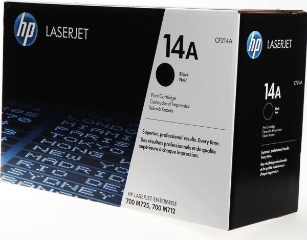 Картридж HP CF214A (14A) оригинальный для HP LaserJet Enterprise 700 M712n/ M712dn/ M712xh/ M725dn/ M725f/ M725z/ M725z+ , чёрный, 10000 страниц