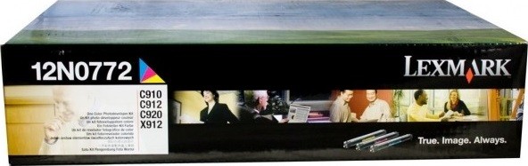 Набор фотобарабанов Lexmark 12N0772 (C/M/Y) оригинальный для Lexmark C910/ C912/ C920/ X912, цветной, 3*28000 стр.