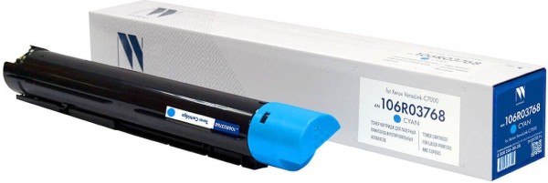 Тонер-Картридж NV Print 106R03768 Cyan для принтеров Xerox C7000/ C7000N/ C7000DN, увеличенный, 10100 стр.