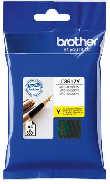 Картридж Brother LC-3617Y (LC3617Y) оригинальный для Brother MFC-J3530/ MFC-J3930, желтый, 550 стр.