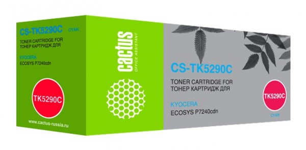 Картридж лазерный Cactus TK-5290C (CS-TK5290C) для Kyocera Ecosys P7240cdn, голубой, 13000стр.