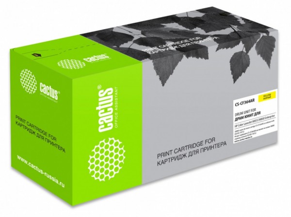 Блок фотобарабана Cactus CS-CF364AR желтый для CLJ M855/M880 Enterprice HP цв:30000стр.