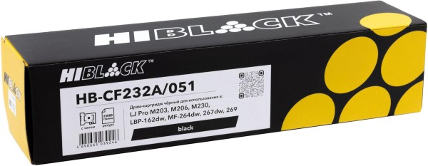 Драм-юнит Hi-Black (HB-CF232A/051) (с чипом) для HP LJ Pro M203 /M206 /M230, Canon LBP162dw /MF264dw /267dw /269dw, 23K
