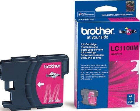 Картридж Brother LC-1100M (LC-1100М) оригинальный для Brother DCP-6690CW/ MFC-5890CN/ 6490CW/ 6890CDW, пурпурный, 325 стр.