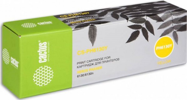 106R01284 Картридж Cactus CS-PH6130Y для принтеров Xerox 6130/6130n желтый (1 900 стр.)