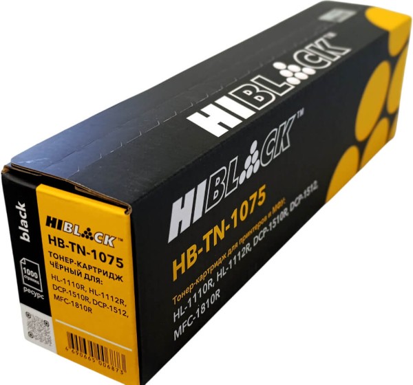 Картридж Hi-Black TN-1075 (HB-TN-1075) для Brother HL-1010R/ 1112R/ DCP1510R/ 1512/ MFC1810R, 1000 стр.