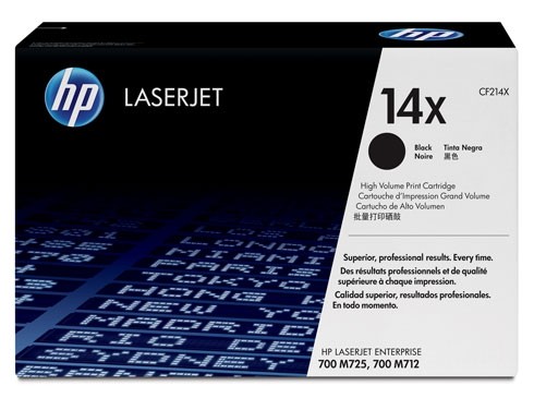 Картридж HP CF214X (14X) оригинальный для принтера HP LaserJet Enterprise 700 M712n/ M712dn/ M712xh/ M725dn/ M725f/ M725z/ M725z+ black, 17500 страниц