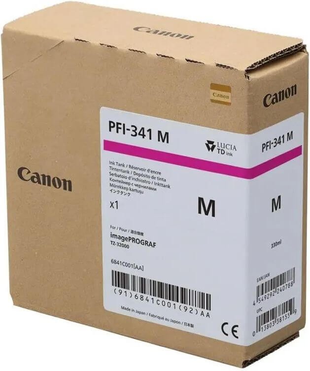 Картридж Canon PFI-341M 6841C001 оригинальный для Canon ImagePrograf TZ-32000, пурпурный (magenta), 330 мл