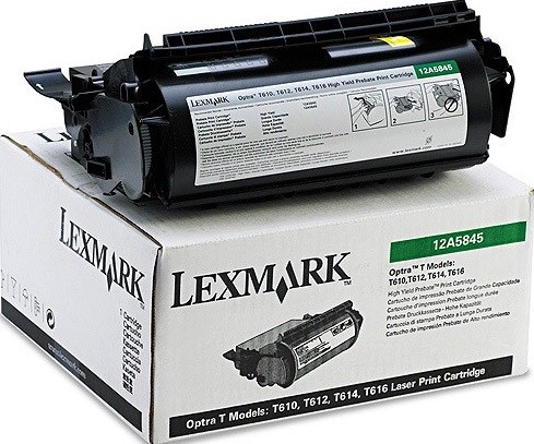 Картридж Lexmark 12A5845 оригинальный для Lexmark Optra T610/ T612/ T614/ T616, Return Program, black, увеличенный, 25000 стр.