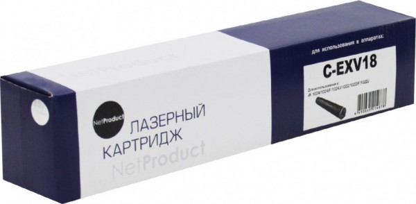 Тонер-картридж NetProduct (N-C-EXV18) для Canon iR-1018/ 1020/ 1022/ 1024, туба, 8,4K