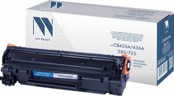 Картридж NV Print CB435A/ CB436A/ CE285A/ Canon725 для принтеров HP LaserJet P1005/ P1006/ M1120/ M1120n/ P1505/ P1505n/ M1522n/ M1522nf/ P1102/ P1102W/ M1132/ M1212/ M1212nf/ M1214nfh/ M1217nfw/ Canon i-SENSYS LBP6000/ LBP6000B (2000k)