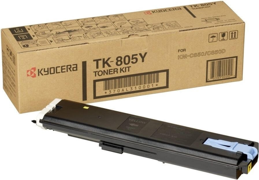 TK-805Y (370AL310) оригинальный картридж Kyocera для принтера Kyocera KM-C850 / C850D, yellow, 10000 страниц