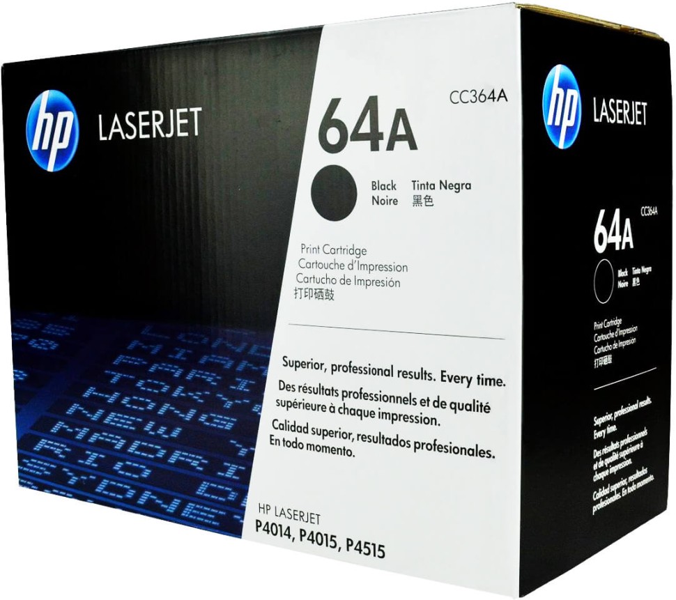 Картридж HP CC364A (64A) оригинальный для принтера HP LaserJet P4014/ P4014n/ P4014nw/ P4015/ P4015n/ P4015tn/ P4515/ P4515dn/ P4515n/ P4515tn/ P4515x/ P4515xm black, 10000 страниц