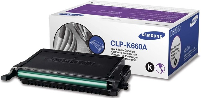 Картридж Samsung CLP-K660A (ST901A) оригинальный для принтера Samsung CLP-610/ CLP-660, CLX-6200/ CLX-6210/ CLX-6240, черный, (2500 стр.)