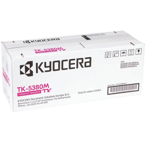 Картридж Kyocera TK-5380M (1T02Z0BNL0) оригинальный для Kyocera ECOSYS PA4000cx/ MA4000cix/ MA4000cifx, пурпурный, 10000 стр.