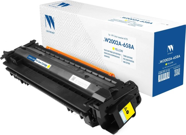 Картридж NV Print W2002A 658A (NV-W2002A-658A-Y) Yellow для HP Color LaserJet Enterprise M751, жёлтый, 6000 стр.
