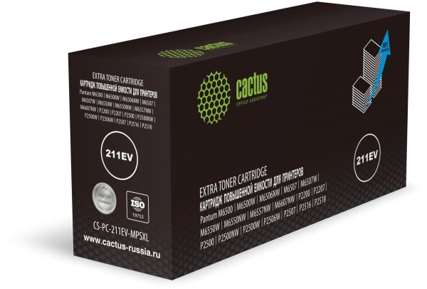 Картридж Cactus PC-211EV (CS-PC-211EV-MPSXL) для Pantum P2200/ P2207/ P2500/ P2507/ P2500W/ M6500/ M6550/ M6607, увеличенный, 10000 стр.